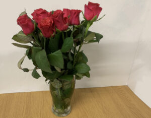 Image of roses on counter